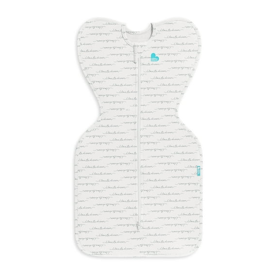 Love to Dream Swaddle Up Baby Sleep Sack, Arms Up Design, Sleep Nearly 2x Longer, Twin Zipper, Cotton, Medium 13-19 lbs, 1.0 TOG, White Dreamer