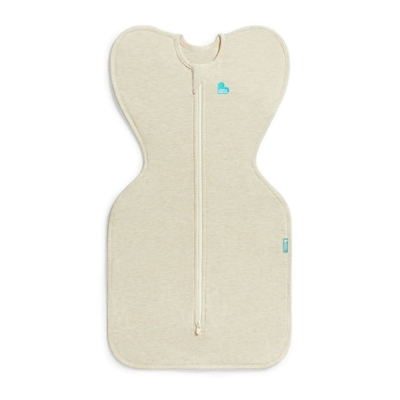 Love to Dream Swaddle Up Baby Sleep Sack, Arms Up Design, Sleep Nearly 2x Longer, Twin Zipper, Cotton, Medium 13-19 lbs, 1.0 TOG, Oatmeal