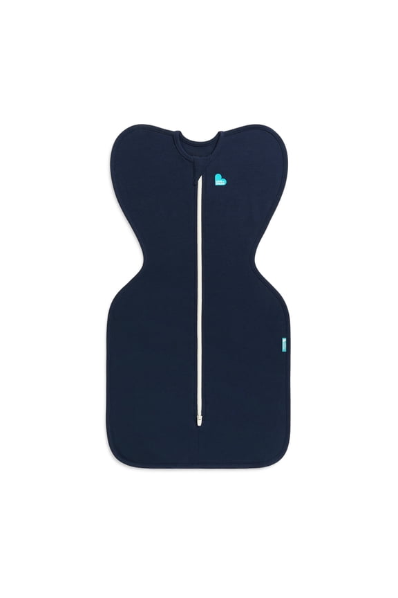 Swaddle Up Cotton 1.0 TOG Baby Sleep Sack, Arms Up Design, Twin Zipper, Small 8-13 lbs, Navy