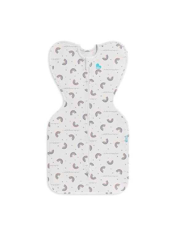 Swaddle Up Baby Sleep Sack, Arms Up Design, Sleep Nearly 2x Longer, Twin Zipper, Cotton Small 8-13 lbs, 1.0 TOG, Special Rainbow