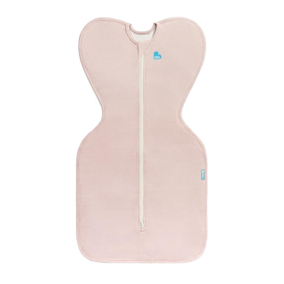 Love to Dream Swaddle Up LITE Cotton 0.2 TOG Baby Sleep Sack, Arms Up Design, Twin Zipper, Newborn 5-8.5 lbs, Blush Pink