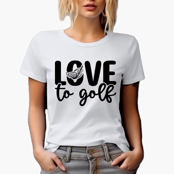 Love to Golf, Enthusiast or Hobbyist Quote, Golf Player, Golfing or Golfer Themed Merch Gift, White T-Shirt, L