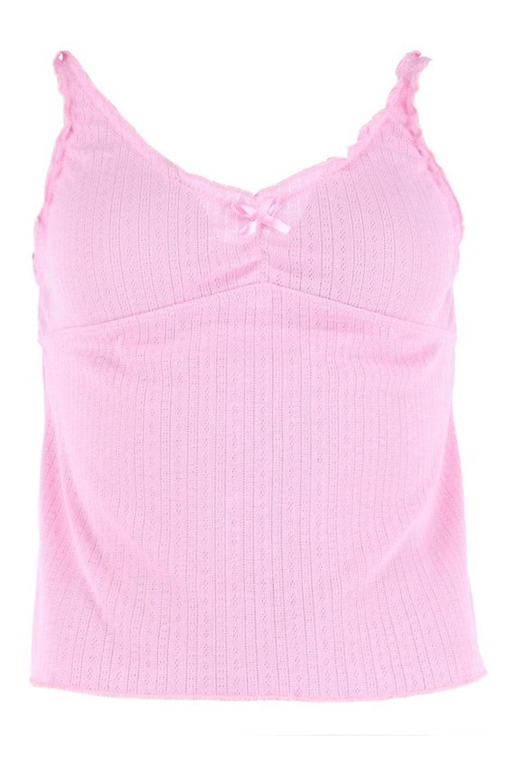 Ladies Pointelle 2 Piece Pajama Short Set