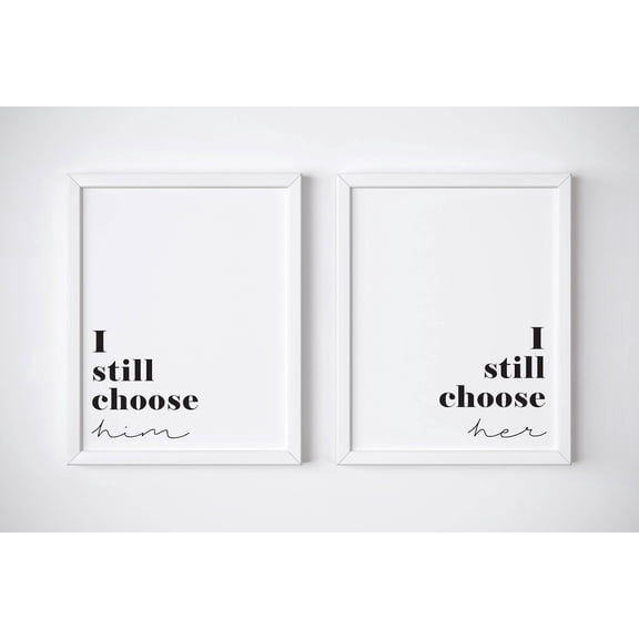 Love wall art Bedroom wall print Love quote Above bed decor Master Bedroom Set 2 Unframed Paper Print 8x12