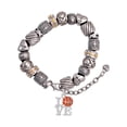 thumbnail image 1 of Love with Basketball Silver Tone Christian Bead Bracelet, 1 of 4