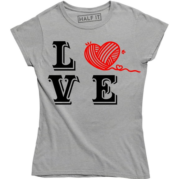 Love with Crochet Heart For Mother's Day Women's Gift T-Shirt