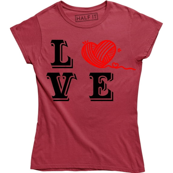 Love with Crochet Heart For Mother's Day Women's Gift T-Shirt