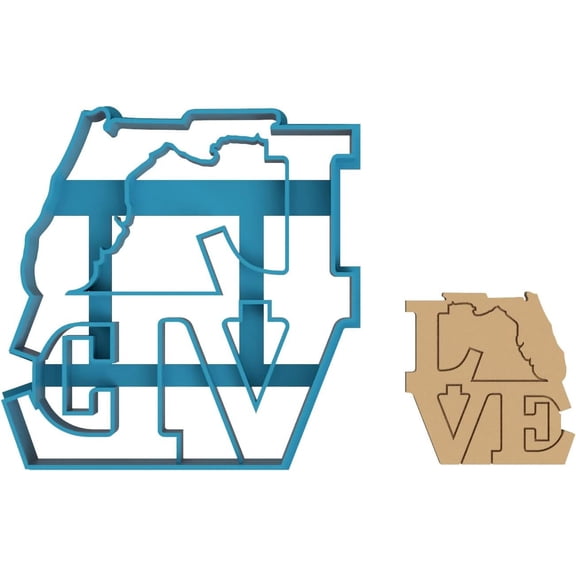 Love with Florida State Cookie Cutter - The Sunshine State USA Vacation Spring Break (0033) (4 Inch)