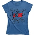 thumbnail image 1 of Love with Heart And Football Symbol - Cute Soccerball Women's T-Shirt, 1 of 4