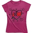 thumbnail image 1 of Love with Heart And Football Symbol - Cute Soccerball Women's T-Shirt, 1 of 4