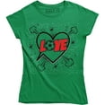 thumbnail image 1 of Love with Heart And Football Symbol - Cute Soccerball Women's T-Shirt, 1 of 4
