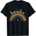 thumbnail image 1 of Love with rainbow flag for LGBT pride month T-Shirt, 1 of 4