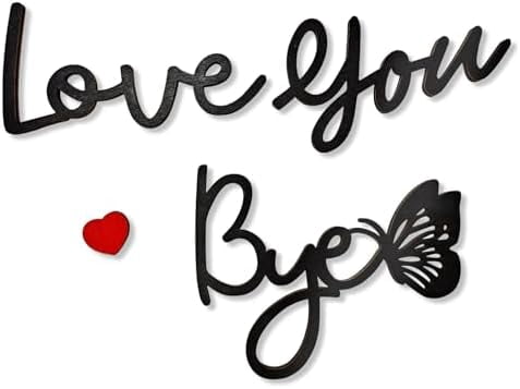 Love You Bye Sign Above Door, Bye Love You Wooden Script Sign Hallway Home Door Love You Bye Sign Door Topper Door Wall Decor Valentines Day Sign Say Love Y-170949