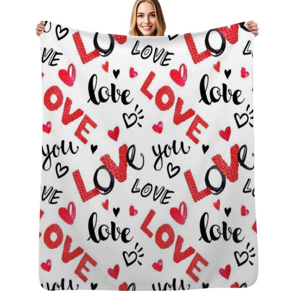Love you every day Flannel Blanket Warm Soft Bedding Throws Winter Camping Chair Sofa Bed