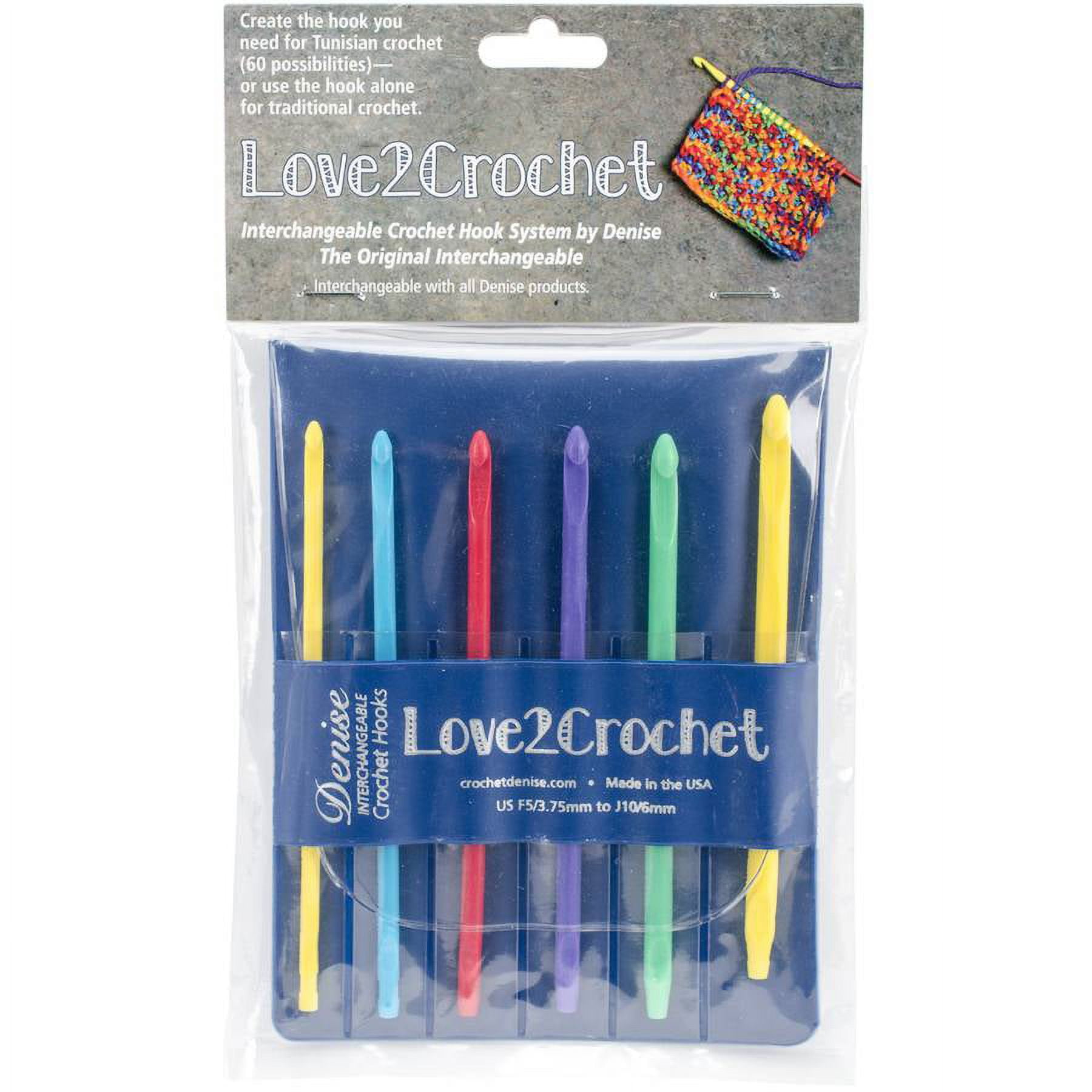 Love2Crochet Interchangeable Crochet Hook Set, USF 5/3.75mmJ10/6mm