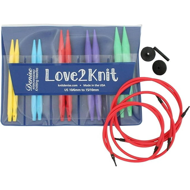 Love2Knit Interchangeable Knitting Needle Set, US10-15 - Walmart.com