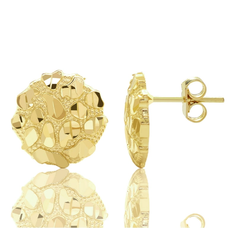 Gold nugget earrings walmart hot sale