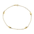thumbnail image 1 of LoveBling 10k .5mm 4 Gemetric Leaf Charm Anklet Adjustable from 9" to 10" (#85), 1 of 2