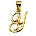 thumbnail image 1 of LoveBling 10k Large Script Copperplate Initial Charm Pendant (Y), 1 of 2