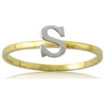 thumbnail image 1 of LoveBling 10k Yellow Gold Two-Tone Ladies Alphabet Initial Ring (S, Size 5.5), 1 of 5