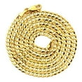 thumbnail image 1 of LoveBling 14K Yellow Gold 3.5mm Plain Solid Curb Cuban Necklace W/Lobster Lock (24"), 1 of 1