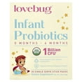 thumbnail image 1 of LoveBug Probiotics Organic Infant Probiotic Powder, 0-6 Months, Helps with Colic, Reflux, Diarrhea, Constipation & Gas, 30 Packets, 1 of 6