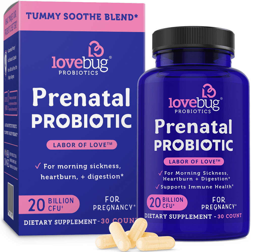 LoveBug Probiotics Prenatal Capsules for Pregnant Woman, 20 Billion CFU ...
