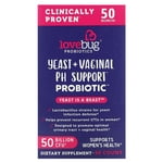 LOVEBUG Yeast + Vaginal pH Support | Clinically Studied Ingredients for Yeast & UTIs | Multi Strain 50 Billion CFU | 30 Capsules
