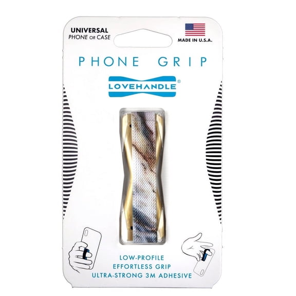 LoveHandle - Ultra Slim Pocket Friendly Grip for Smartphones and Mini Tablets - Marble Chic