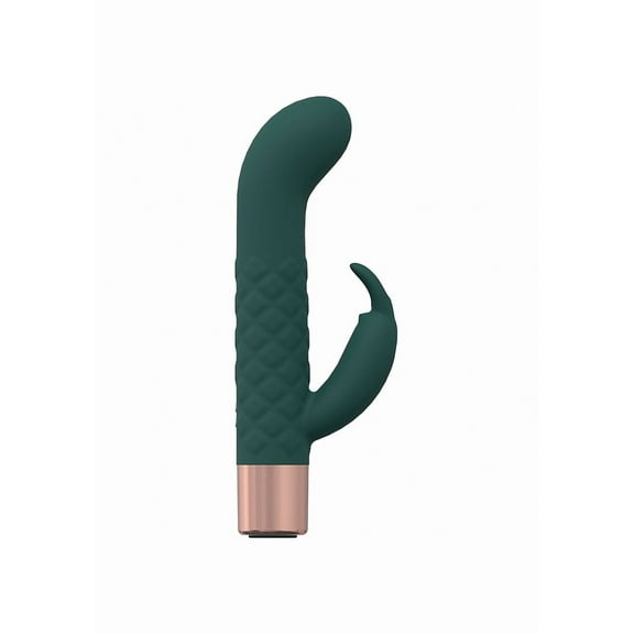 LoveLine Devotion Silicone Rechargeable 10 Speed Mini Rabbit Vibrator, Forest Green