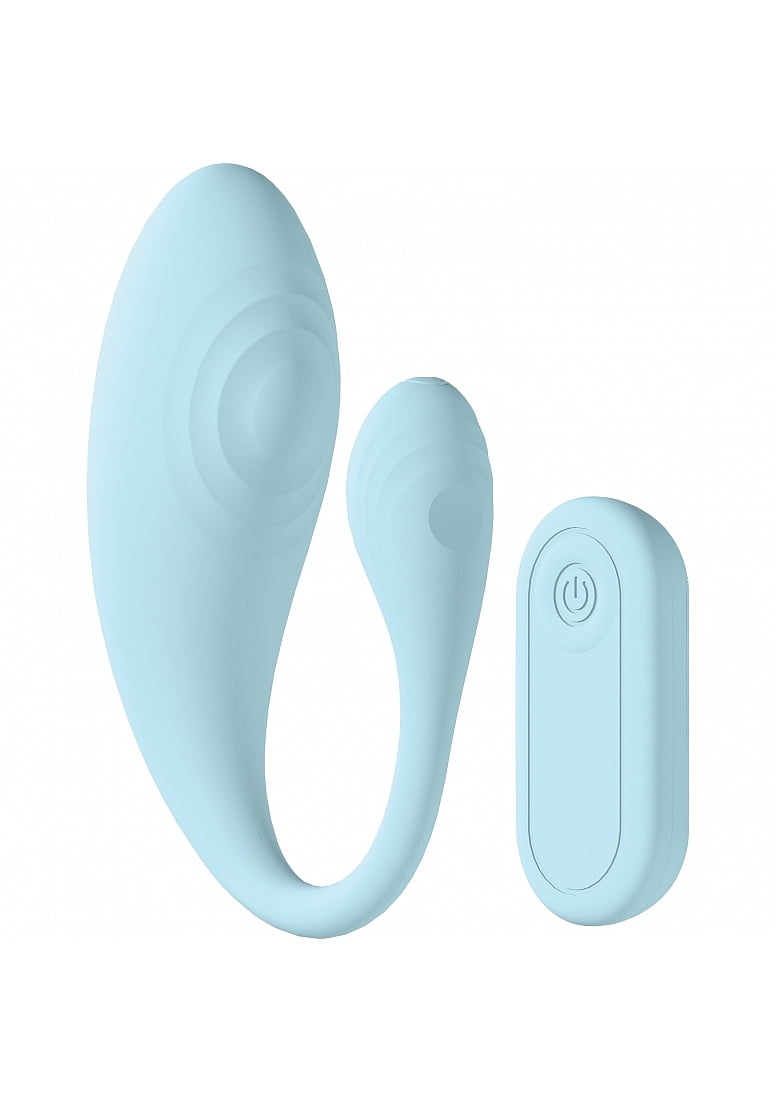 LoveLine Wave C-shape Vibe Waterproof Dual Ended G-Spot Vibrator with  Remote Control, Blue - Walmart.com