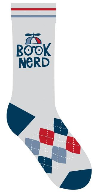 GIBBS SMITH Lovelit Book Nerd Socks, (Hardcover)