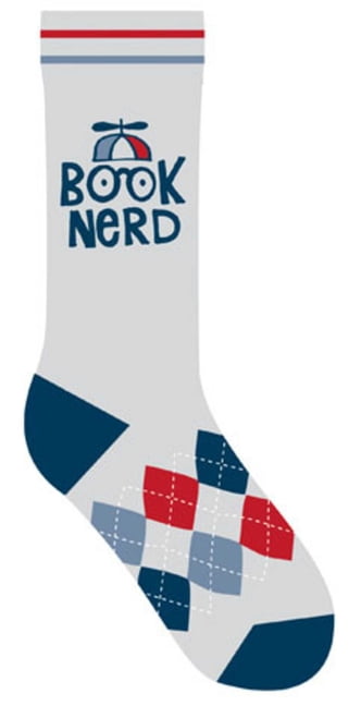 GIBBS SMITH Lovelit Book Nerd Socks, (Hardcover)