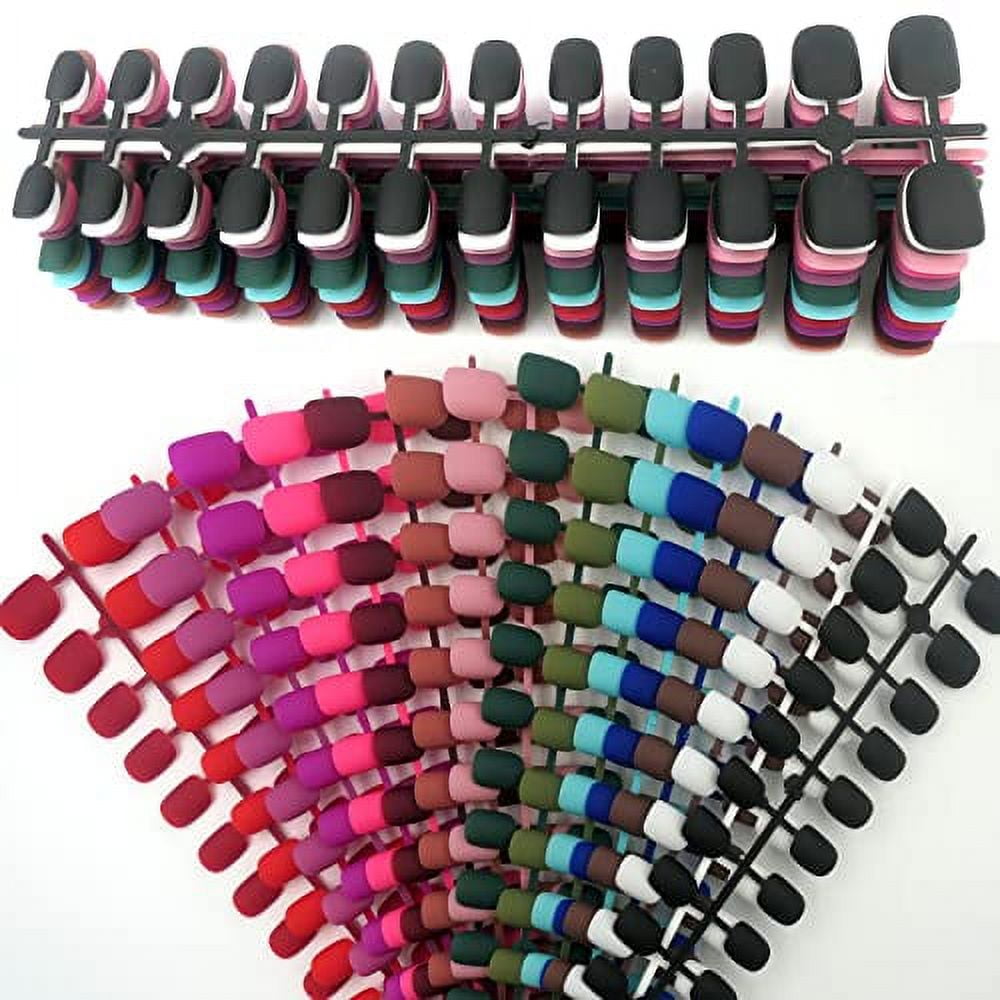 LoveOurHome 360PC Short Press on Nails Kids Matte Round Square Fake