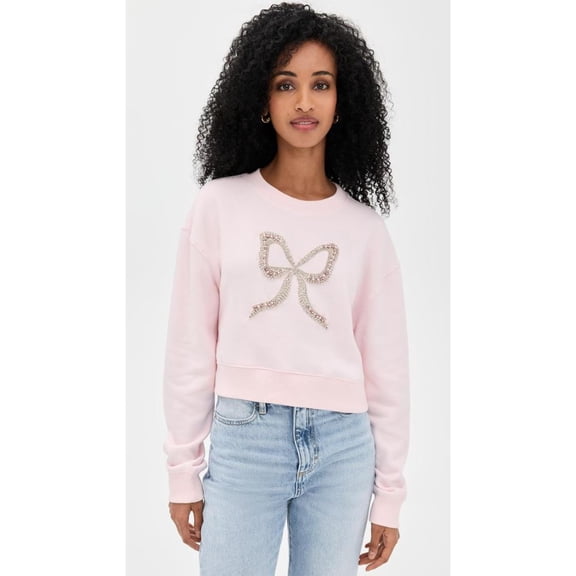 LoveShackFancy Women's Rylan Pullover Sweater, Wistful Pink, XS