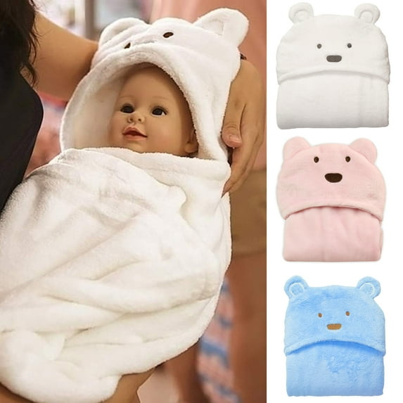 Lovebay 0-2T Baby Ultra Absorben Hooded Bath Towel with Bear Ears for Babie Toddler Infant 38 x 30 Inch Blanket