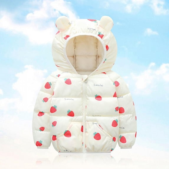 Lovebay Baby Boy Girl Winter Jacket Down Cotton Windproof Warm Winter Coats with Cute Printed 3-4 Years