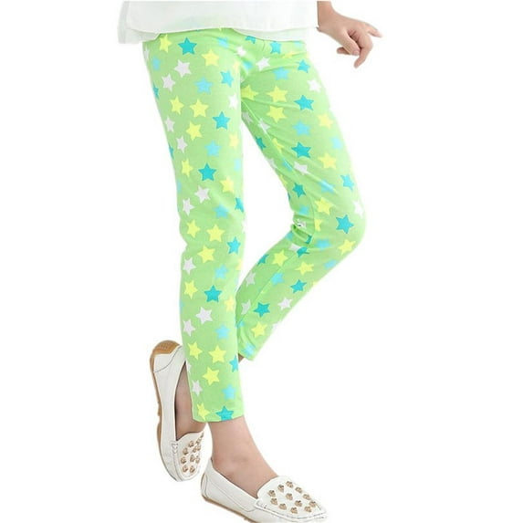 Lovebay Children Girls Floral Leggings Kids Skinny Pants Trousers Teenage Child 2-14 Years