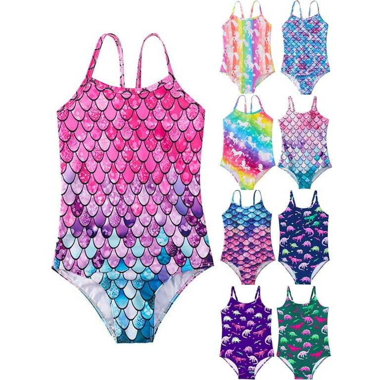 Lovebay Girls One Pieces Swimsuit Mermaid Swimwear Bathing Suits 2 9 Years UPF 50