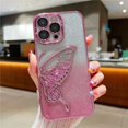 Lovebay Gradient Butterfly Glitter Sparkling Quicksand Case For iPhone