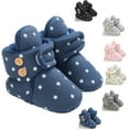 thumbnail image 1 of Lovebay Infant Baby Boy Girl Cozy Fleece Bootie Newborn Stay On Slipper Winter Warm Gripper Non-Slip Crib Shoes Light 12-18 Months, 1 of 14