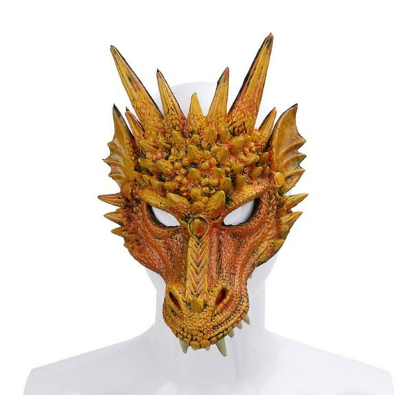 Lovebay Kid Teens Adult Realistic Dragon for Halloween Cosplay Masquerade Party Props Soft Mask
