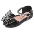 thumbnail image 1 of Lovebay Kids Baby Girls Rhinestone Sandals Sparkly Dress Shoes Party Low Heel Pumps Glitter Princess Mary Jane Flats Black for Kids (US 9.5 Toddler), 1 of 8