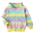 thumbnail image 1 of Lovebay Kids Girl Rainbow Hoodies Jacket Zip Up Casual Hooded Long Sleeve Jumper Hoody Sweater Top Coat, 1 of 10