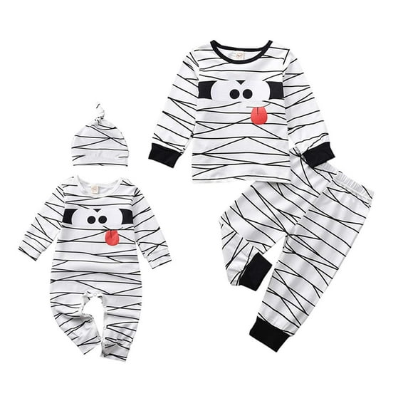 Lovebay Newborn Baby Boys Girls Funny Halloween Matching Outfit Romper with Hat 6-12 Months