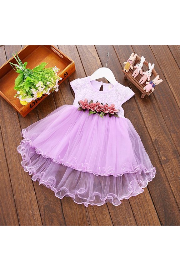 Lovebay Newborn Baby Girl Princess Dress Bowknot Lace Wedding Tutu Dresses