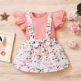 thumbnail image 1 of Lovebay Toddler Baby Girls Romper + Overalls Dress Summer Clothes Outfits, 1 of 9