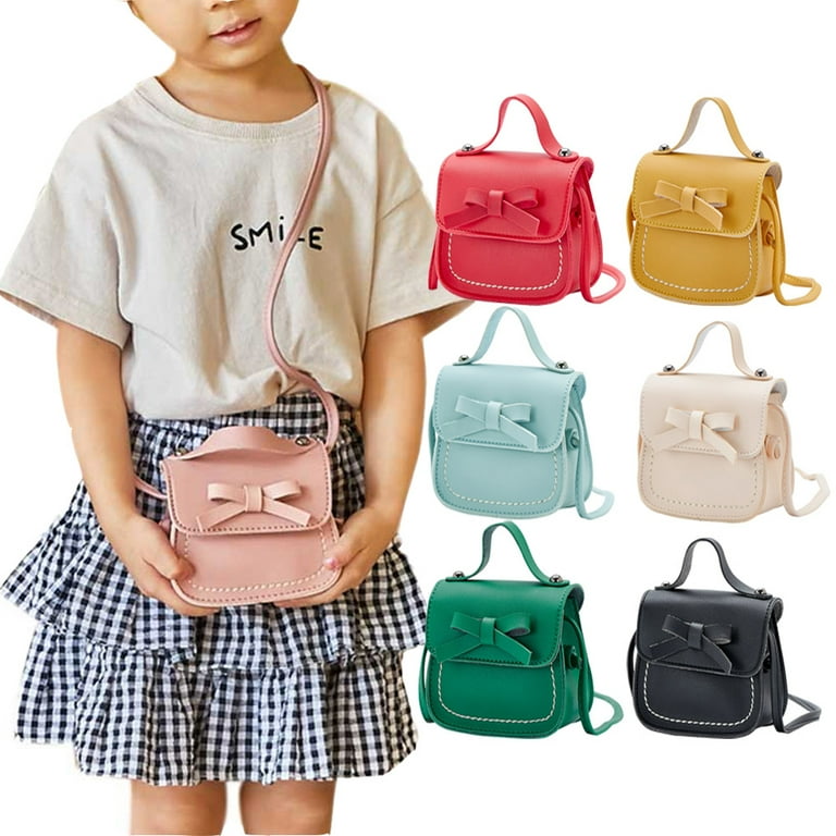 Cute Little Bow Mini Messenger Bag: Crossbody Purse for Kids