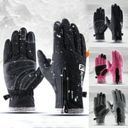 URMAGIC Lovebay Winter Thermal Gloves Men Women Touch Screen Water Resistant Windproof Anti Slip Heated Glove Hands Warm for Hiking Driving Running Bike Cycling Black XL