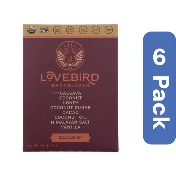 Lovebird Cereal Cacao Grain Free 7 oz (Pack of 6)